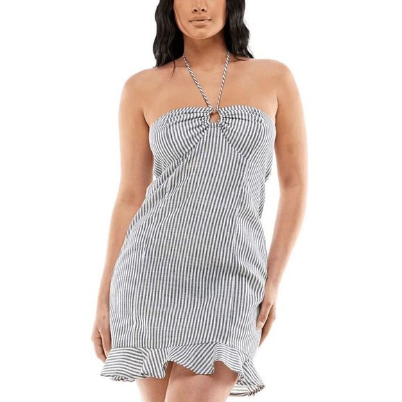 SPEECHLESS Juniors' Striped O-Ring Halter Dress Size S - Picture 1 of 6